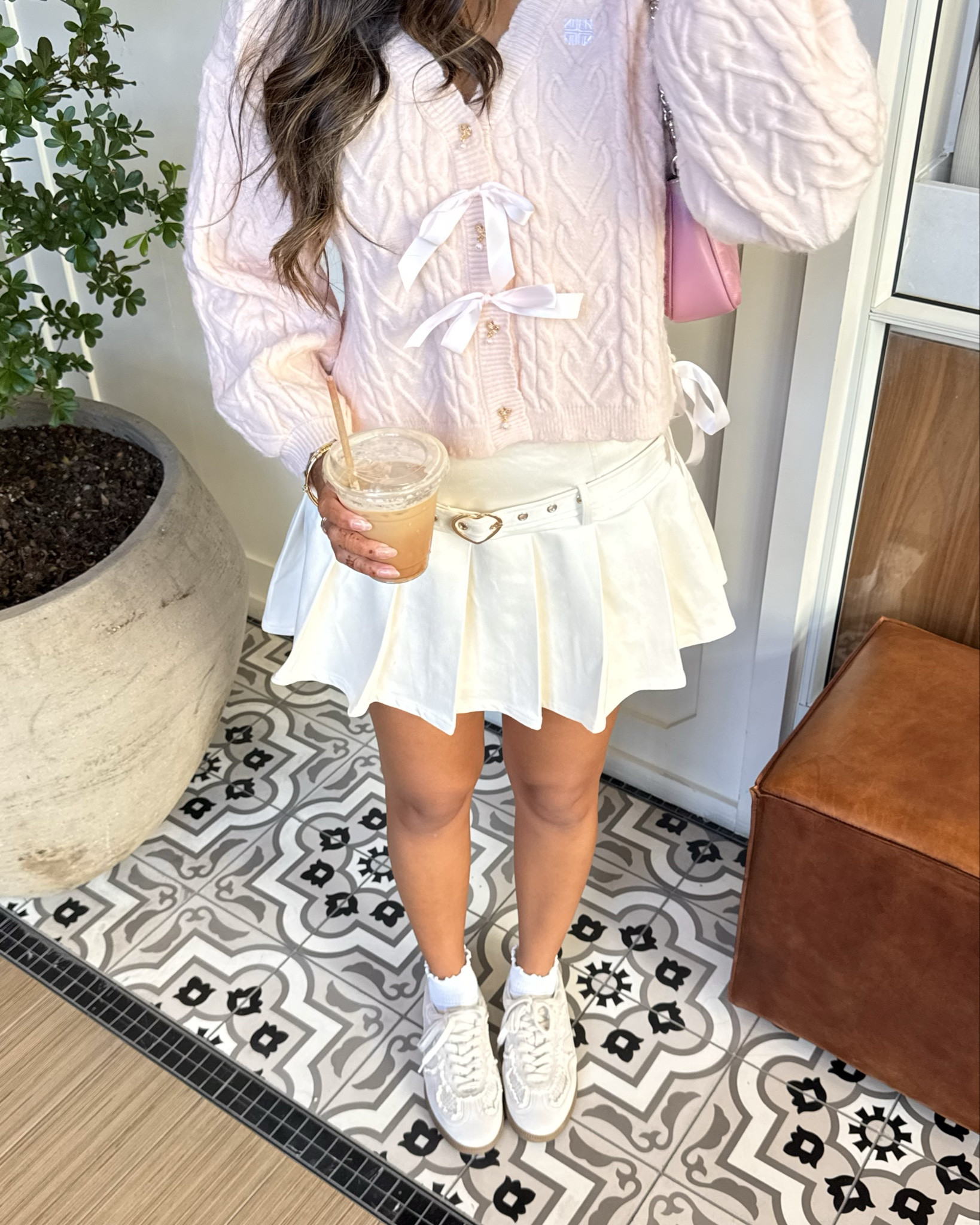 use code: hellosejaljannu for 10% off on outfit! cottage core, cute fall outfits, pink sweater, pleated skirt, fall outfit inspo, soft pink fall outfit, coffee shop outfit, girl fall outfits, soft girl outfit inspo, transitional outfits 

#LTKSeasonal