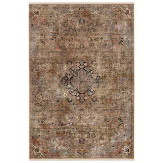 Jaipur Living Amena Gold/Gray 8 ft. x 10 ft. 6 in. Medallion Area Rug RUG148476 - The Home Depot | The Home Depot