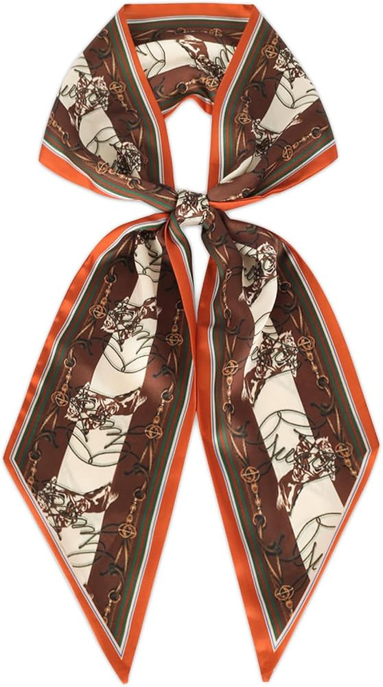 59" Mulberry Silk Like Head Scarf Women's Fashion Square Neck Satin Scarfs for Bag Hair Scarves G... | Amazon (US)