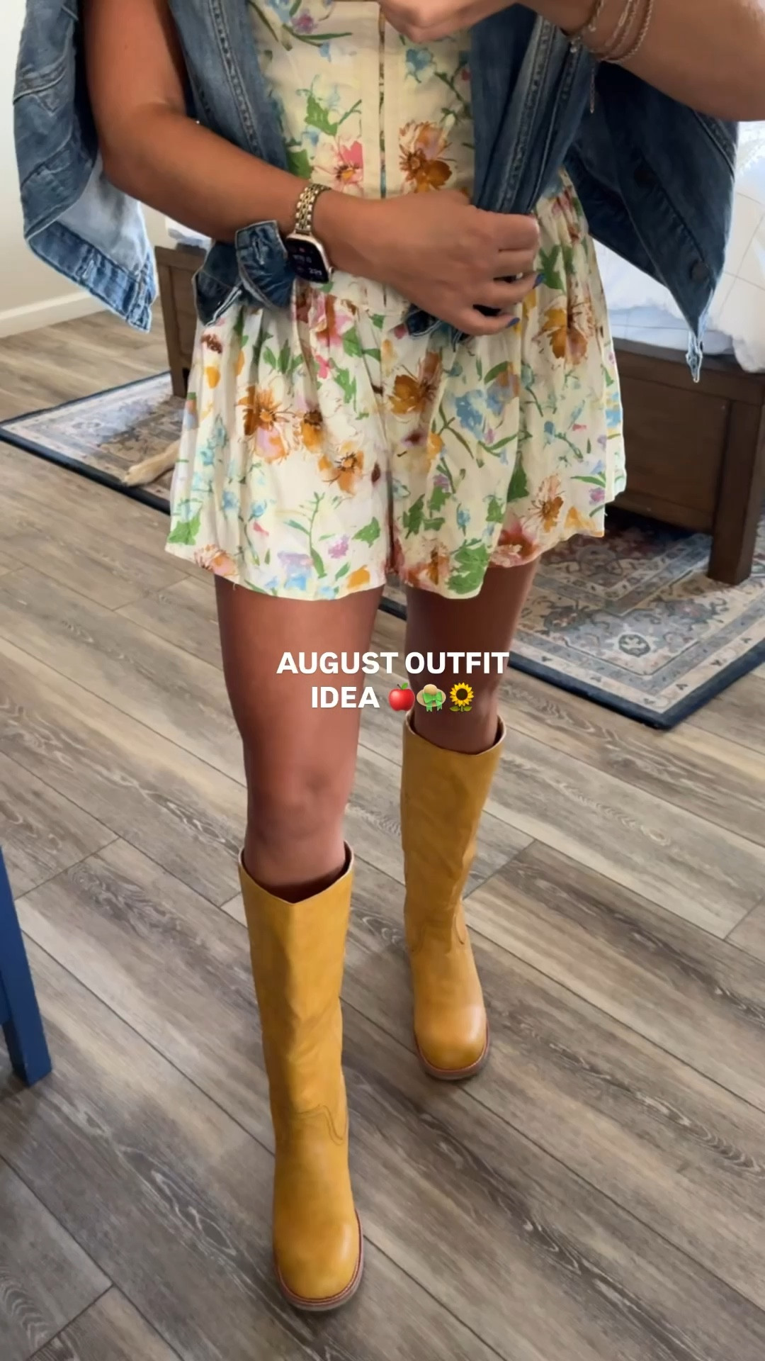 This $28 floral romper is a late-summer win 🌼 I’m in my true size medium. Linking my Frye dupes (a forever fave), all my jewelry, and my oversized jean jacket from Carly Jean Los Angeles, it’s a closet staple I wear year-round.

#LTKStyleTip #LTKShoeCrush #LTKSeasonal