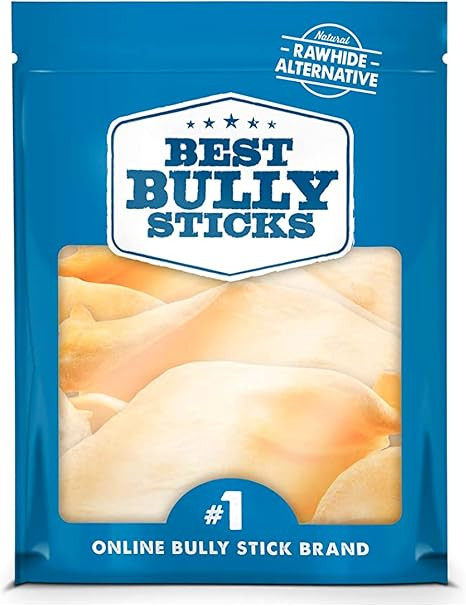 Best Bully Sticks Thick-Cut Cow Ears for Dogs - 12 Count (Pack of 1) - Natural, Free-Range Grass-... | Amazon (US)