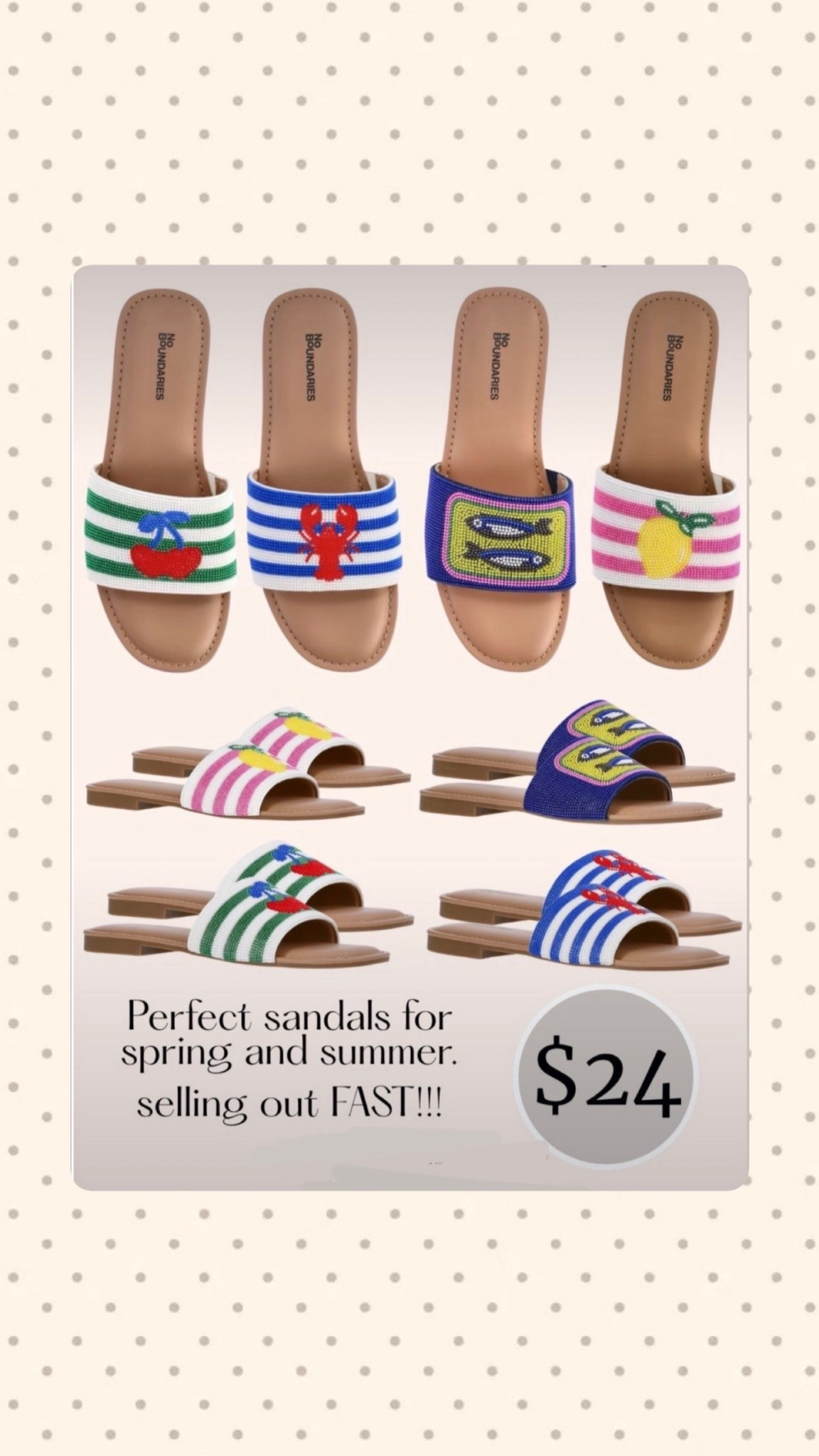 Summer Sandals
#summer #sandals #summerchic #ontrend #resortwear #spring #grwm #slipon #beaded #walmart 

#LTKSeasonal #LTKgrwm #LTKOver40