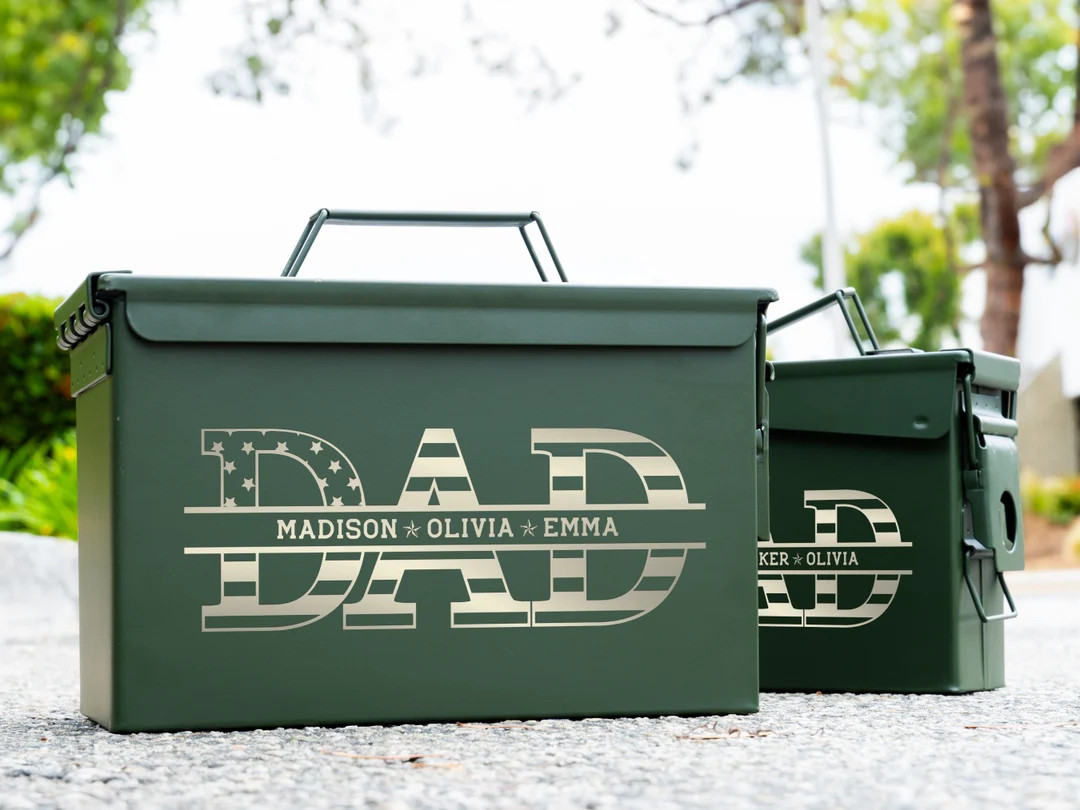 Personalized Ammo Box, Fathers Day Gift, Custom Ammo Box, Gifts for Dad, Step Dad Fathers Day Gif... | Etsy (US)