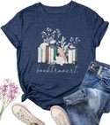 Click for more info about Booktrovert Shirt Women Book Lovers Gifts T-Shirts Funny Wildflowers Book Reading Tee Bookworm Sh...