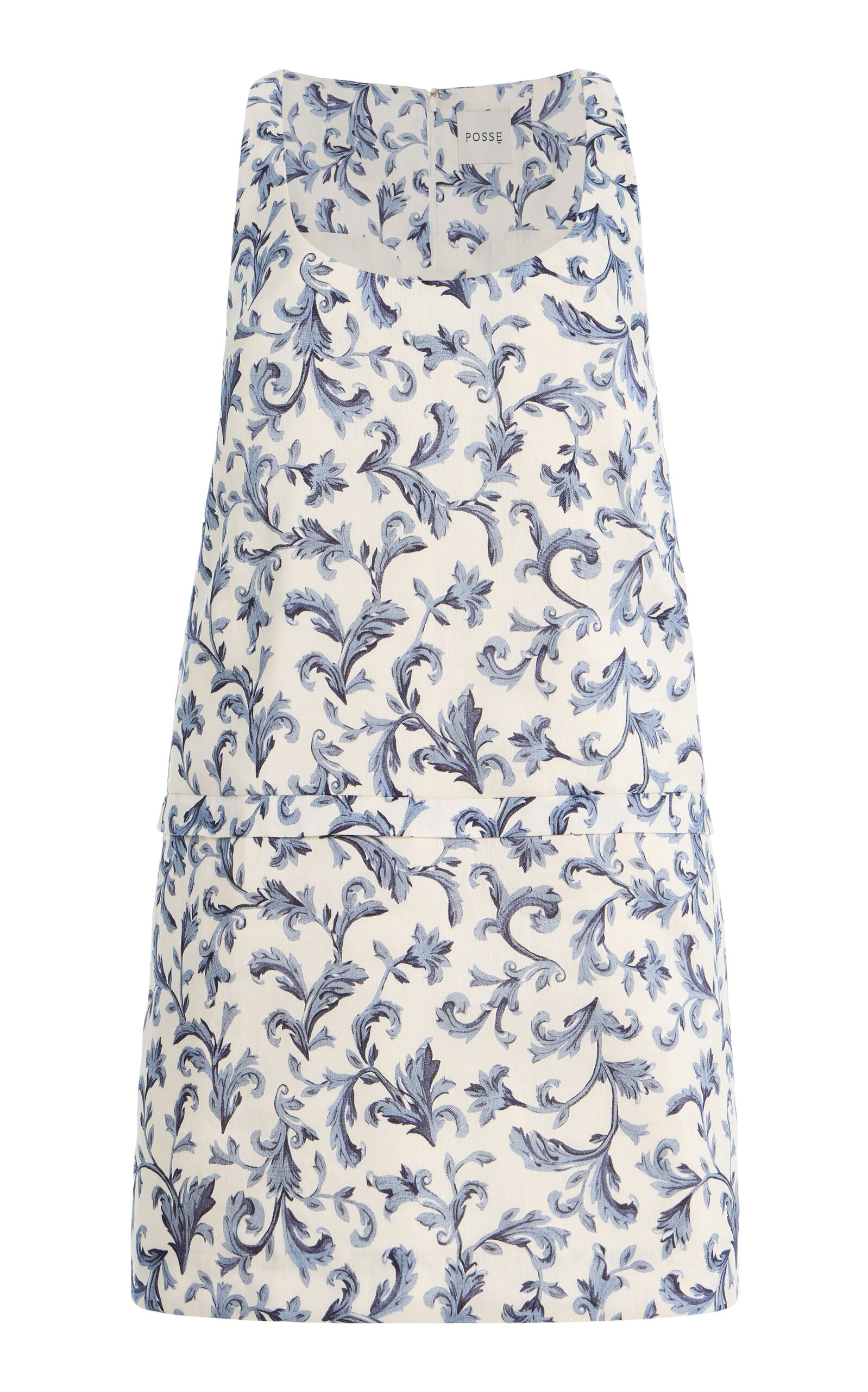 Rue Baroque-Print Linen-Silk Mini Shift Dress | Moda Operandi (Global)