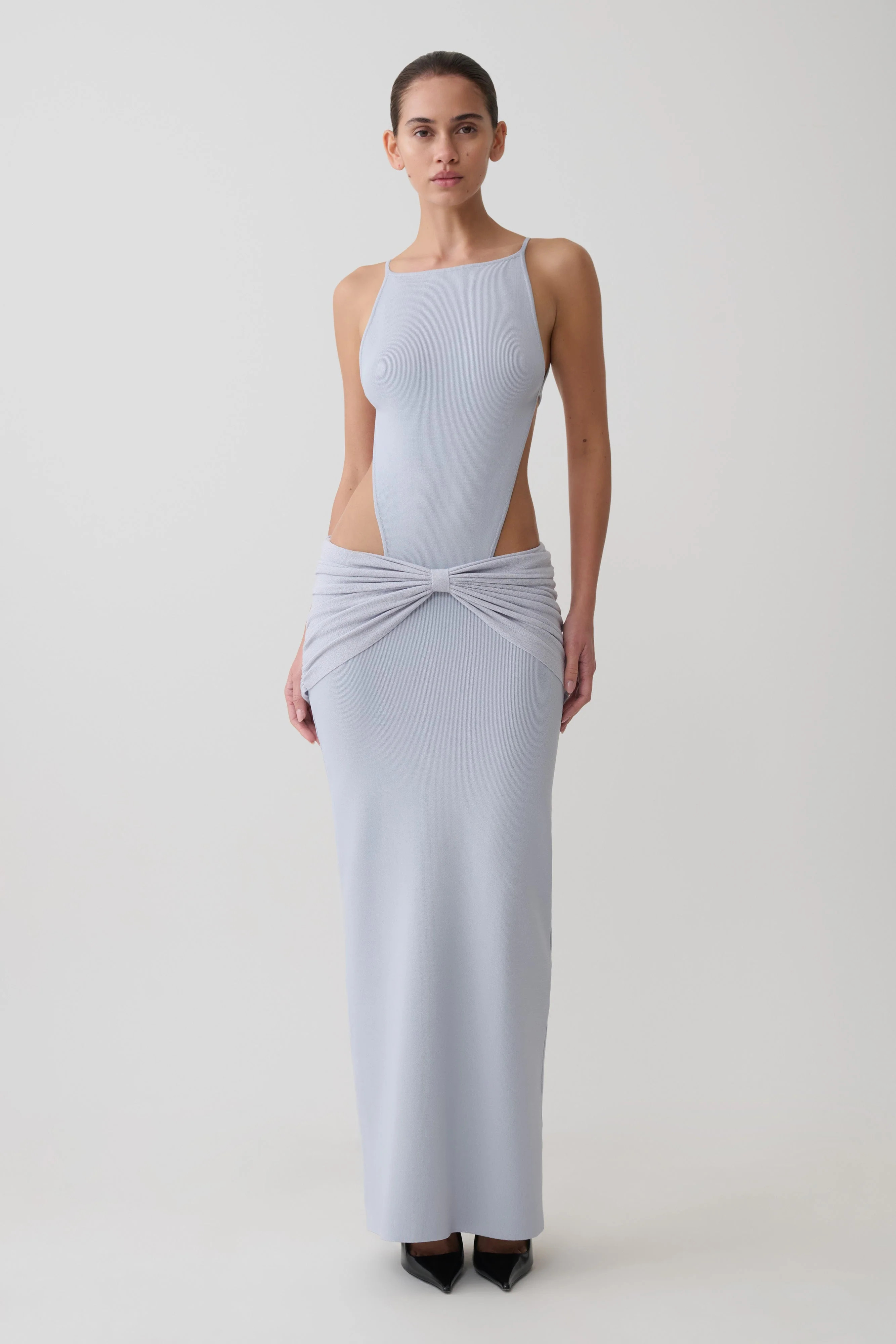 Nathaelie Sleeveless Maxi Dress - Sky Blue | Meshki UK