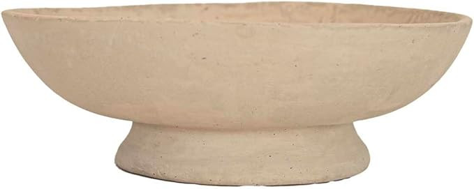 Home & Garden Footed Decorative Bowl Cream Paper Mache | Amazon (US)