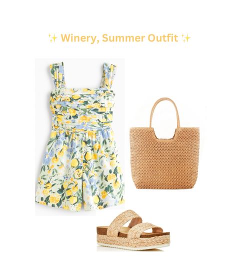 Wine Tasting Outfit, Summer Style, Beach Day, Greece Outfit, Vacation Outfit, Sandals, Woven Sandals, Bags, Rompers, Jumper 

#LTKshoecrush #LTKstyletip #LTKeurope