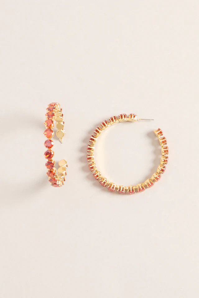 Plans Changed Rhinestone Hoop Earrings | Windsor Stores