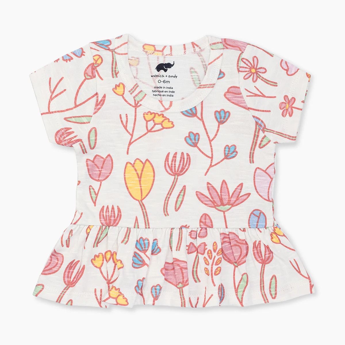 Short Sleeve Peplum Top | Monica + Andy