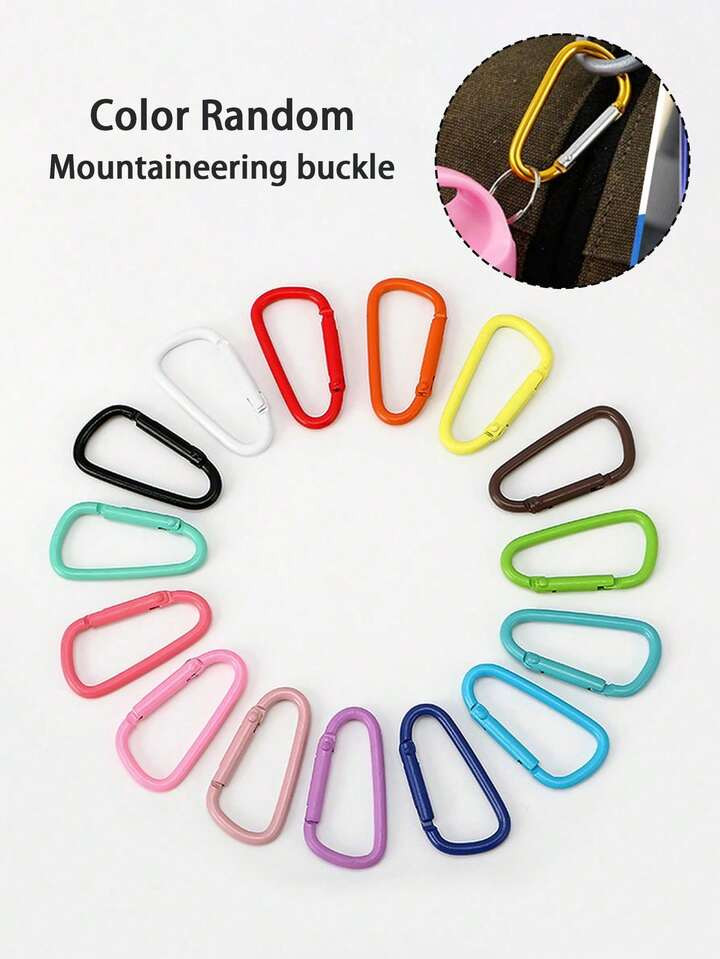 3/5/10/15/20pcs Mix Color Carabiner Gourd Shaped Key Chain Clip Camping Hoop Outdoor Spring Gate ... | SHEIN
