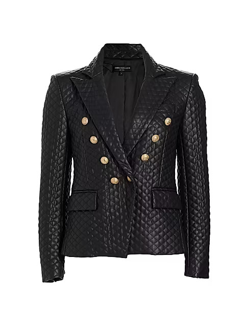 Generation Love Angie Double-Breasted Vegan Leather Blazer | Saks Fifth Avenue