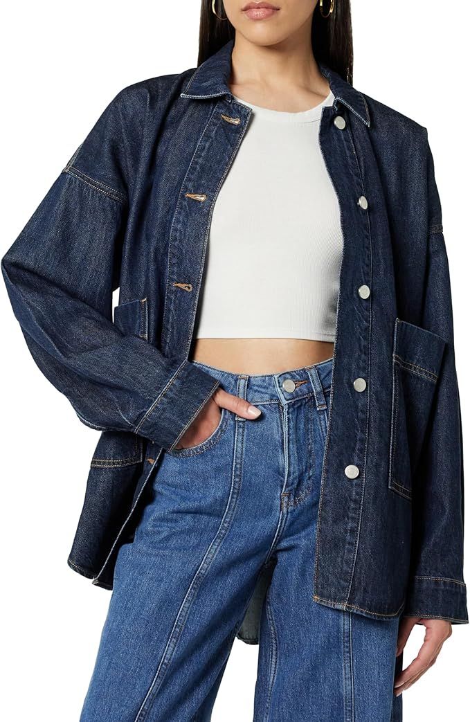 The Drop Women's Pilar Long Denim Shirt Jacket | Amazon (US)