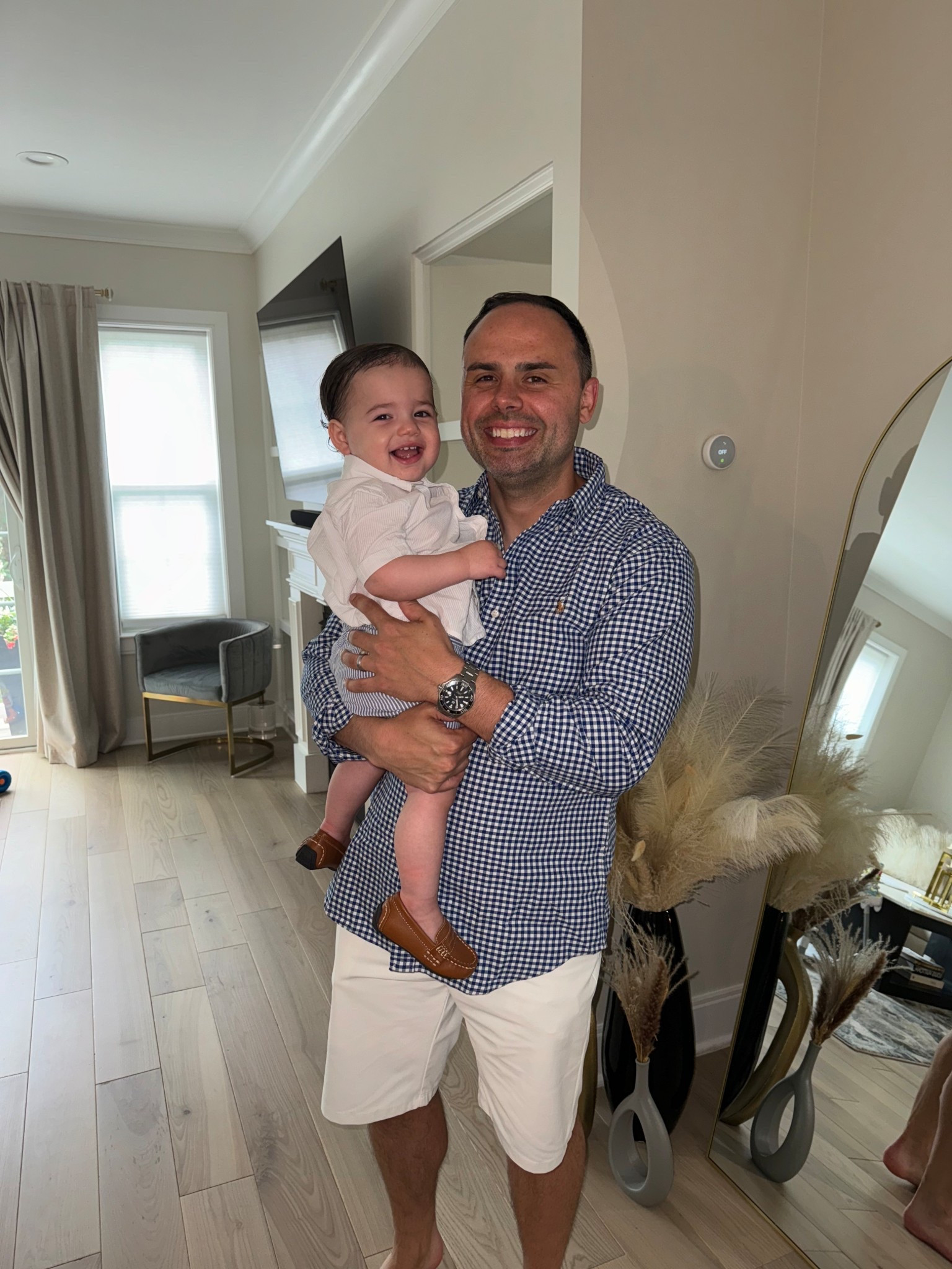 My matching men 🥹🩵

#LTKMens #LTKKids #LTKBaby