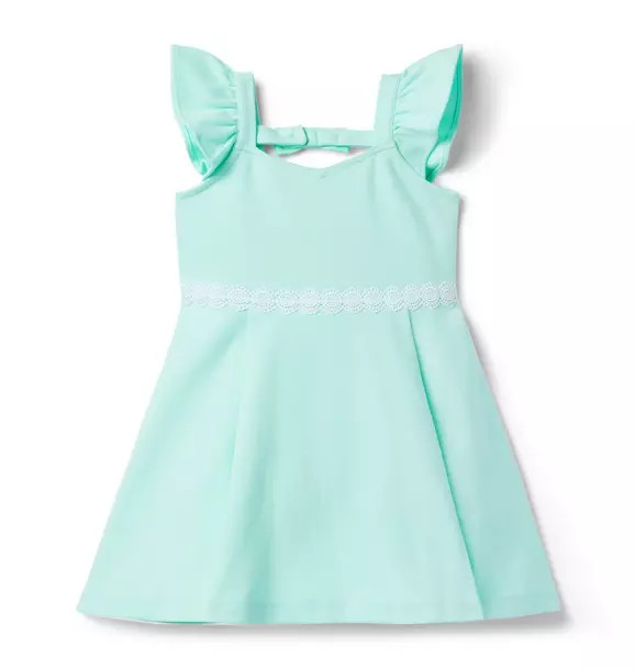 Lace Trim Ponte Dress | Janie and Jack