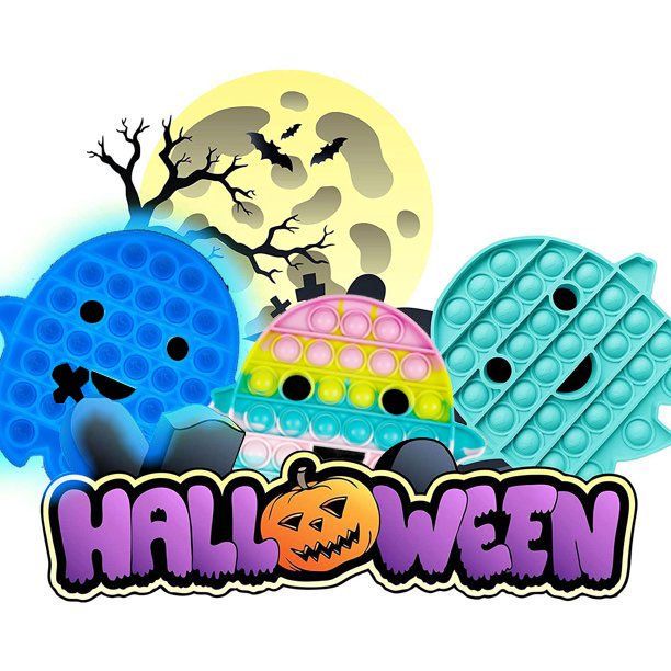 3Pack Halloween Pop Fidget Toys Ghost Bubble Packs for Kids Girls Boys Halloween Party Favors Hal... | Walmart (US)