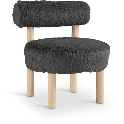 Ambre Vegan Shearling Fabric Upholstered Accent Chair | Wayfair North America