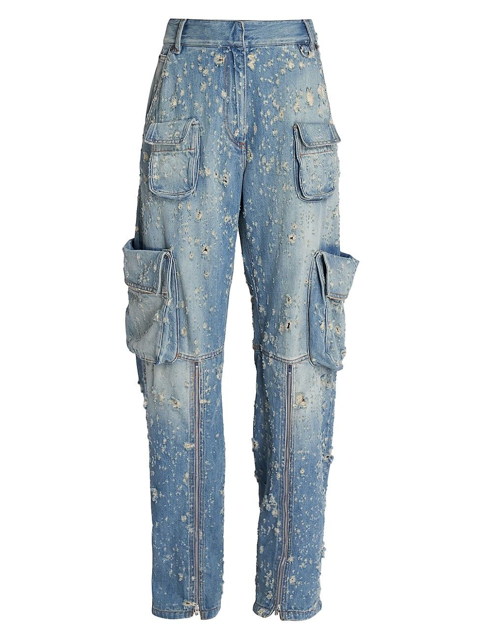 Women's Patessa Denim Cargo Pants - Mid Blue - Size 4 - Mid Blue - Size 4 | Saks Fifth Avenue
