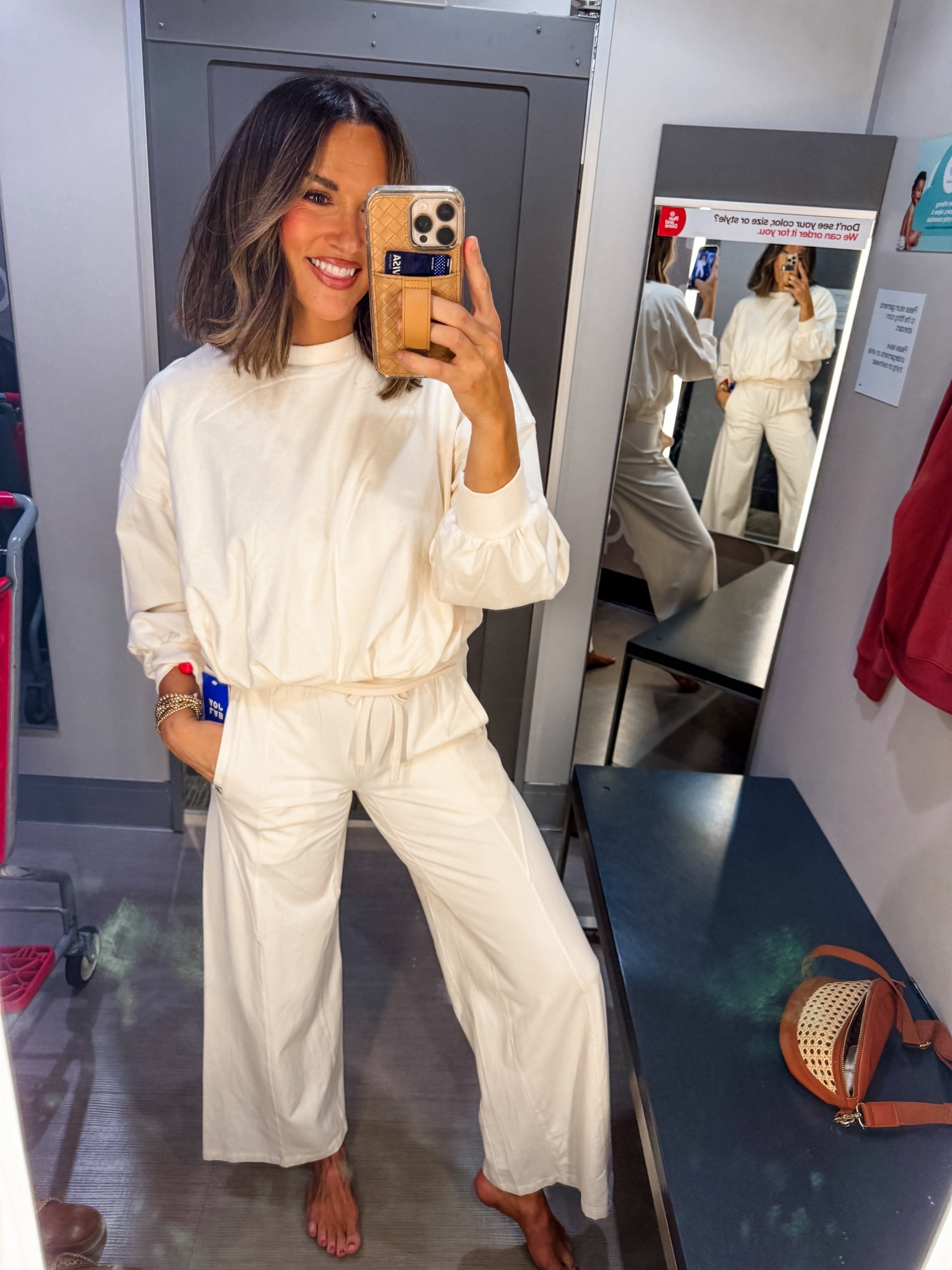 Lookalike also comes in cream wearing a medium top and small bottom 

#LTKFindsUnder50 #LTKOver40 #LTKSaleAlert