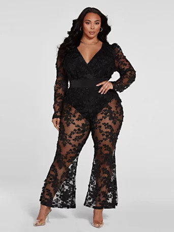 Tatiana Lace Jumpsuit - Fashion To Figure | Fashion to Figure