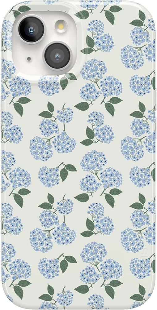 Casely iPhone 15 Case | Nantucket Cottage | Blue Hydrangea | Compatible with MagSafe | Classic Ul... | Amazon (US)