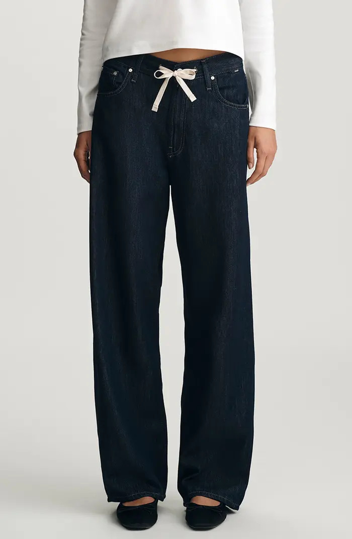 Nella Drawstring High Waist Jeans | Nordstrom