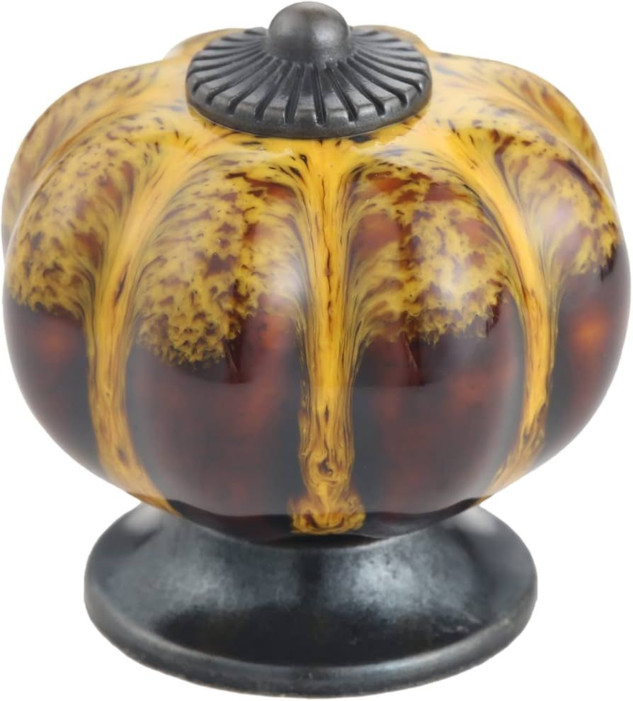Mgoodoo 10PCS Yellow Pumpkin Knobs, 1.57'' Ceramic Knobs Antique Decorative Drawer Knobs Vintage ... | Amazon (US)