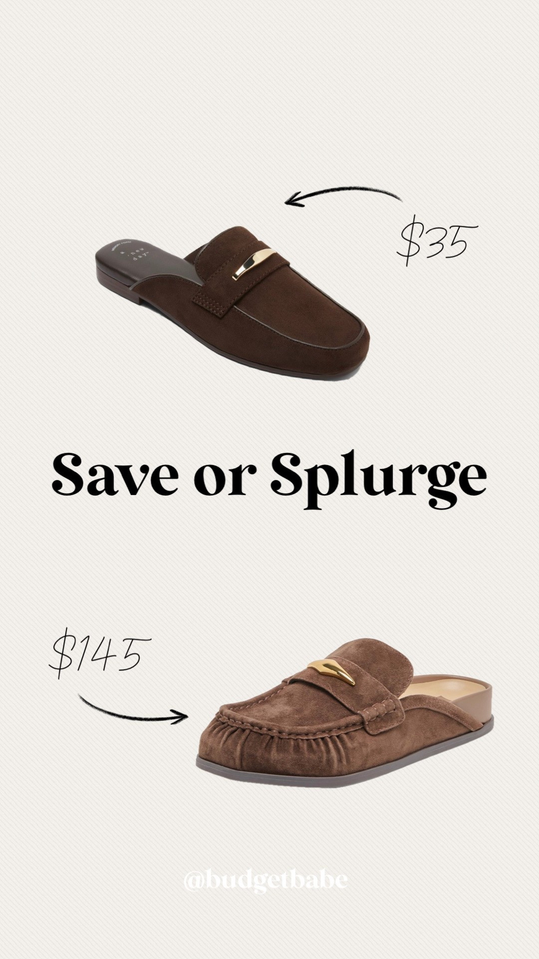 Save or splurge loafer mule shoes for fall #lookforless