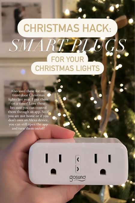 Smart plugs for your Christmas tree lights! Voice control with Amazon Alexa and Google Home devices. Makes turning your lights on/off so convenient. And can use them throughout the house for any other devices! // Walmart finds, Amazon finds, home gadgets 

#LTKhome #LTKunder50 #LTKCyberweek
