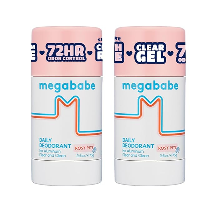 Megababe Daily Deodorant - Rosy Pits | 72 hour Odor Protection | Aluminum-Free, Clear & Clean | 2... | Amazon (US)
