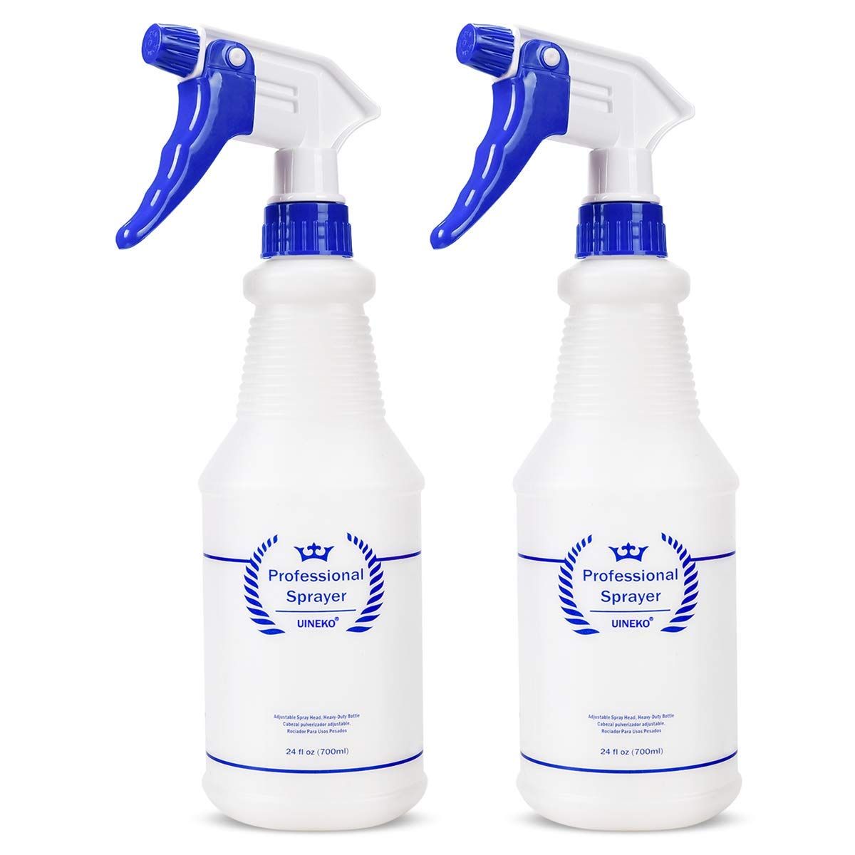 Plastic Spray Bottles 2 Pack, 24 Oz, Bealee All-Purpose Sprayer for Cleaning Solutions, Heavy Duty S | Amazon (US)