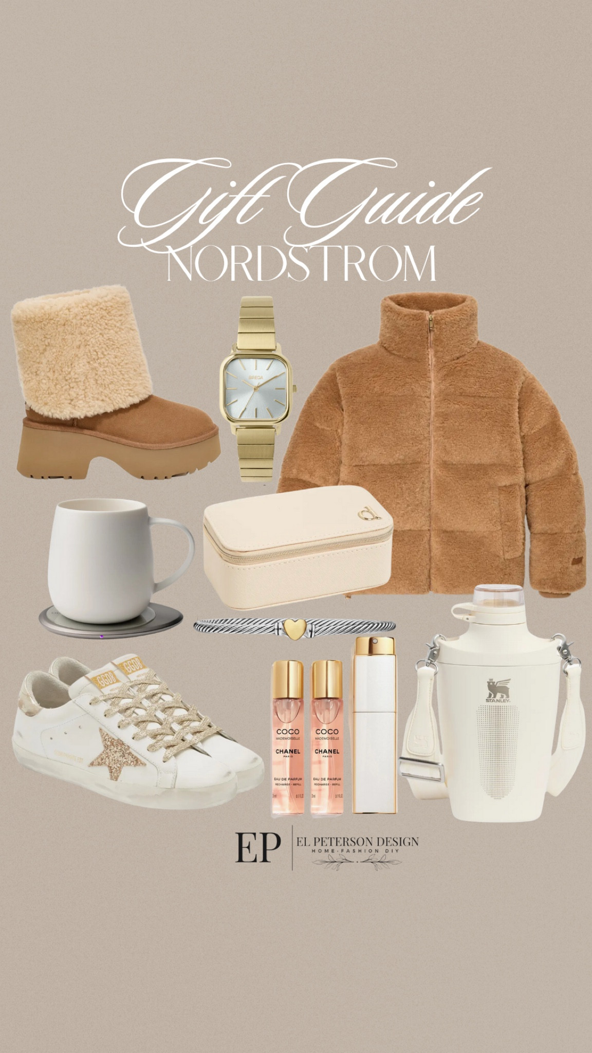 Nordstrom gift guide
Boots
Coffee warmer
Sneakers
Perfume
Water bottle 
Watch
Sherpa jacket 
Bracelet 

#LTKGiftGuide