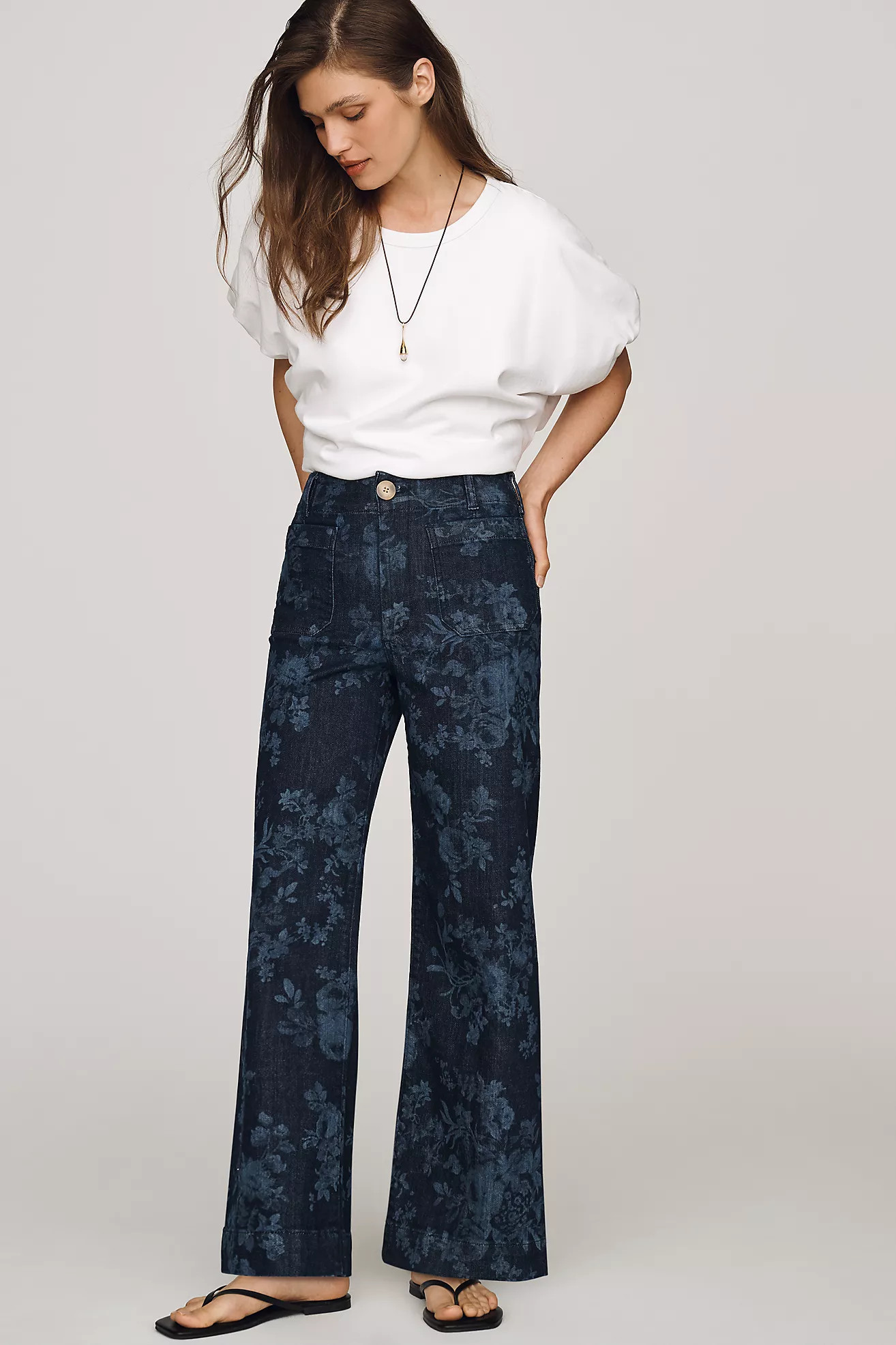 Maeve Colette High-Rise Wide-Leg Full-Length Jeans | Anthropologie (US)