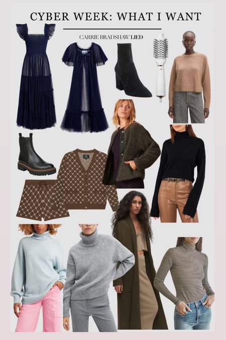 The things I want that are all marked down this week for Cyber Week. Run… don’t walk! 

Turtleneck sweaters, lug boots, Loeffler randall, tulle dress, matching set, oversized cardigan

#LTKsalealert #LTKCyberWeek #LTKHoliday