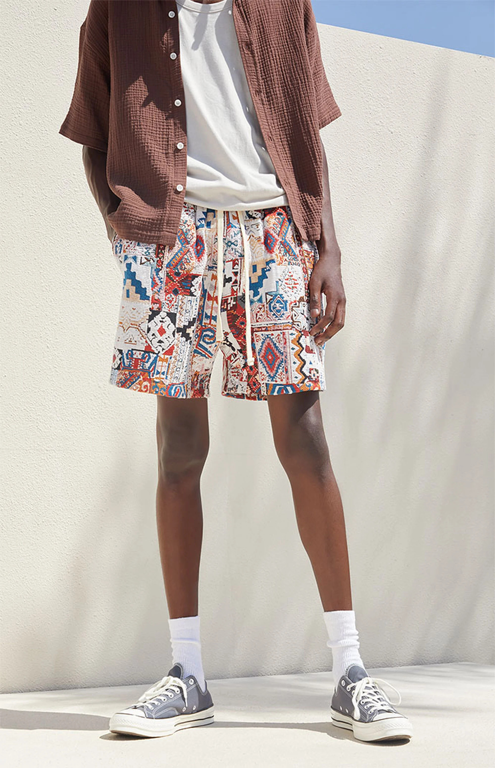PacSun Multicolor Tapestry Twill Shorts | PacSun