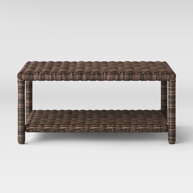 Monroe Wicker Patio Coffee Table Brown - Threshold™ | Target