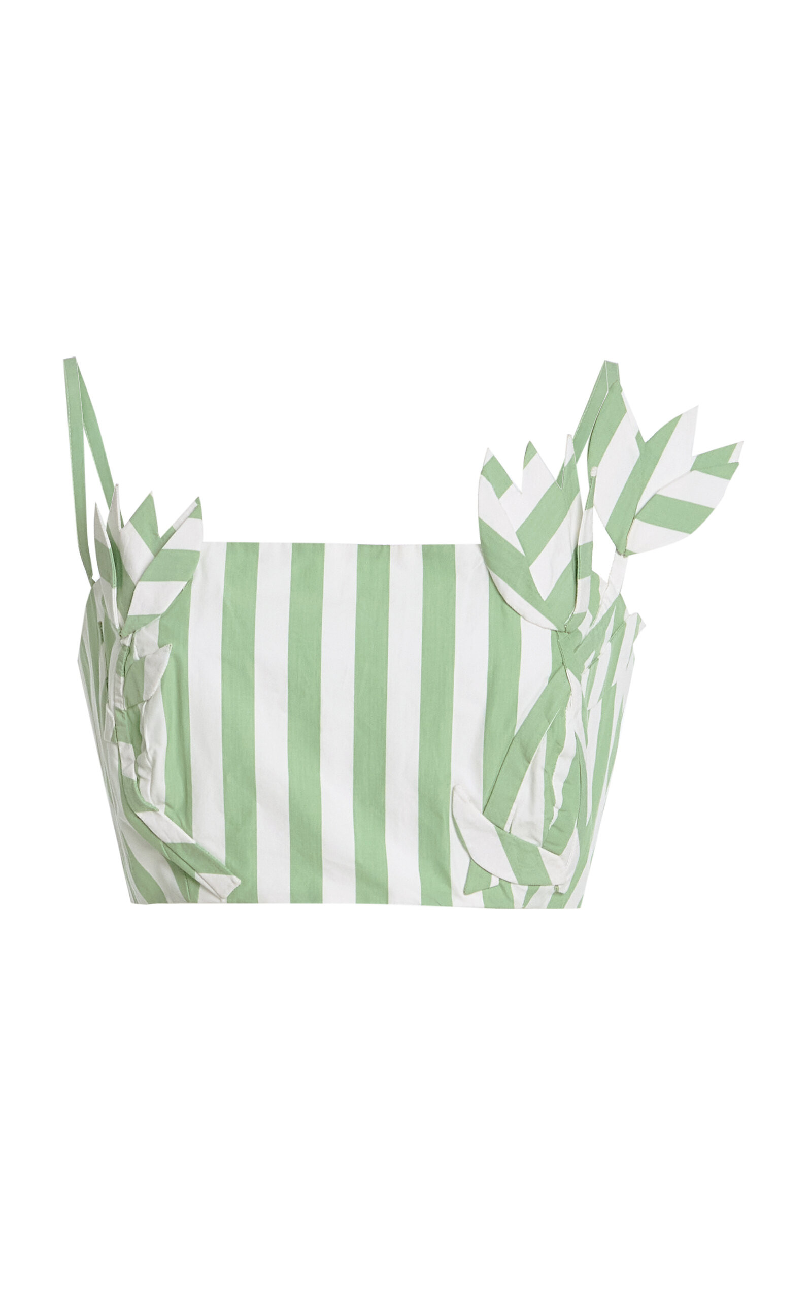 ExclusiveOscar de la RentaExclusive Riviera Appliquéd Striped Cotton Crop Top$1,690Color—Strip... | Moda Operandi (Global)