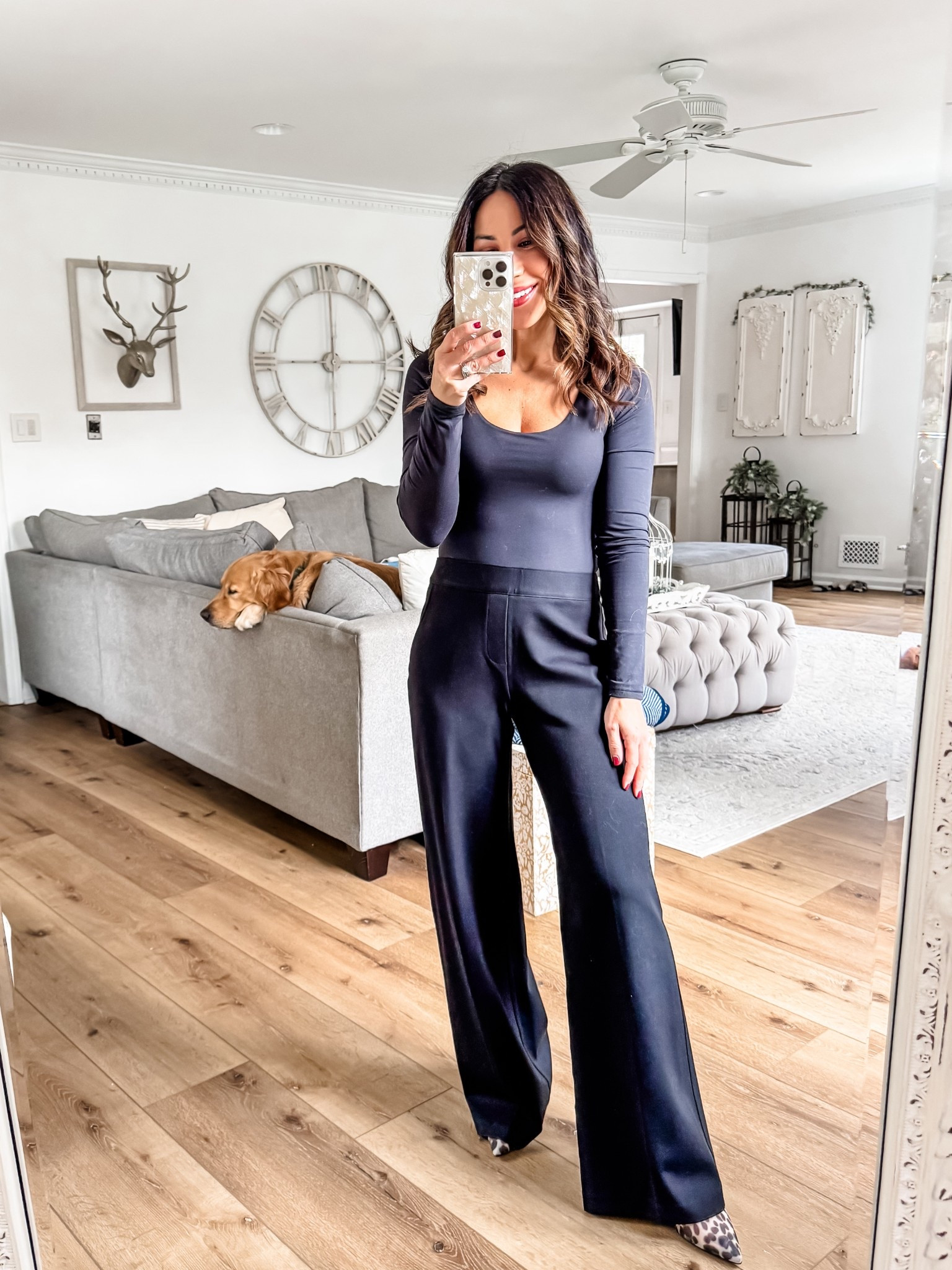 @spanx
#spanxpartner
Small petite black pants, black wide leg pants. Work pants.

#LTKWorkwear #LTKCyberWeek #LTKSaleAlert