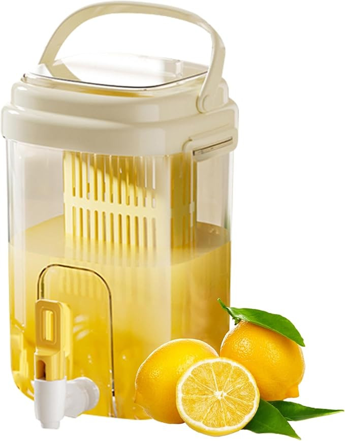 Fridge Water Pitcher with Spout & Fruit Infuser – 2L BPA-Free Cold Drink Dispenser with Handle ... | Amazon (US)