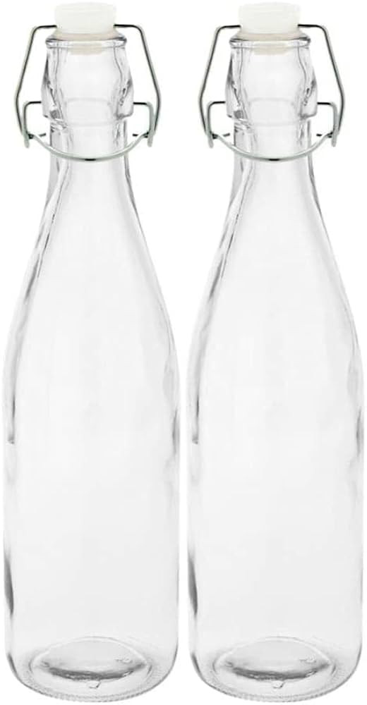 2PK Swing Top Glass Bottles Flip Top Brewing Bottles, For Kombucha, Kefir, Beer - Oil, Vinegar, B... | Amazon (US)