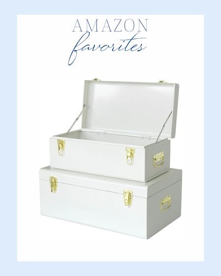 petite keep dupe! | metal trunks | keepsakes | decorative storage box | bedroom organizer | dorm chest | family | memories | box 

#LTKhome