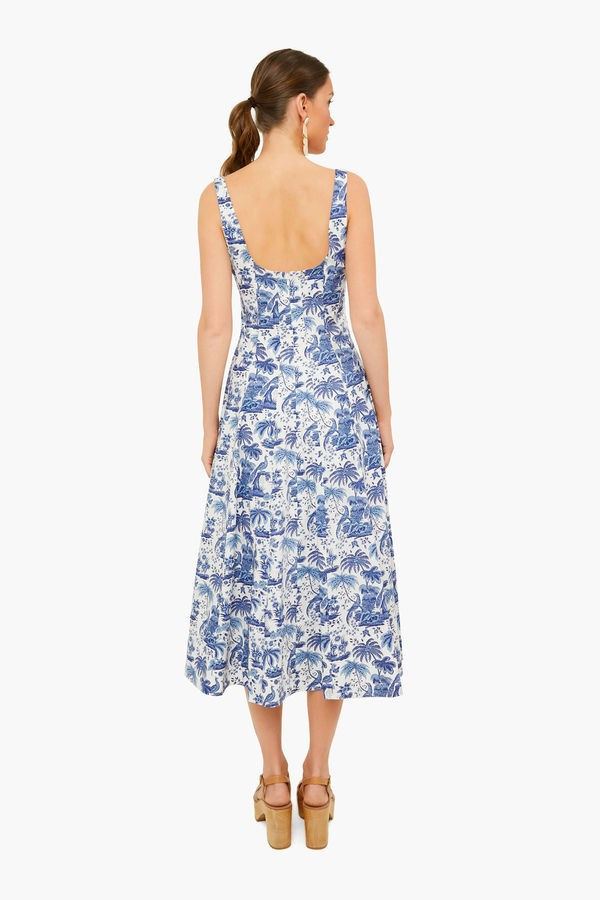 China Blue Toile Wells Dress | Tuckernuck (US)