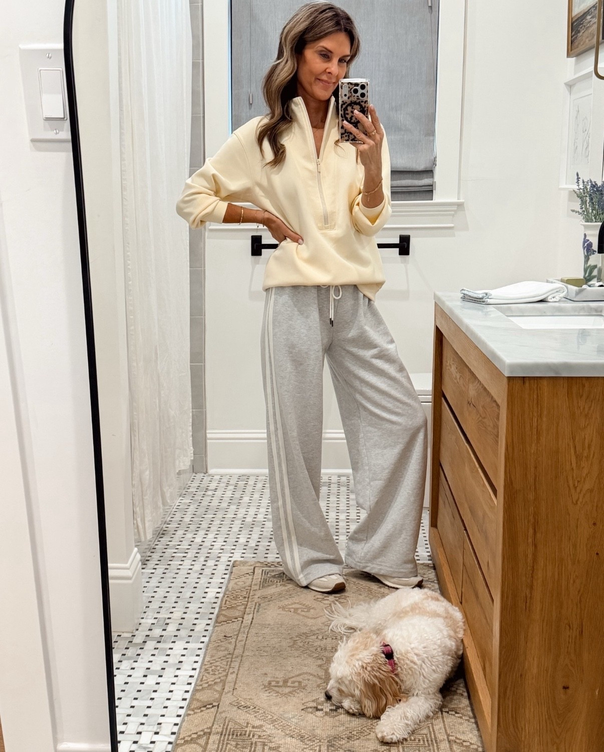 Full Target look! 
I’m 5’6”
-Sweatpant Sz XS
-Half Zip yellow top is so soft! 

#LTKOver40 #LTKgrwm #LTKootd