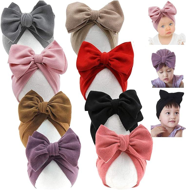Yili Maizi Baby Turban Newborn Hospital Hat Cotton Toddler Nursery Beanie Headwrap Bohemia Big Hair  | Amazon (US)