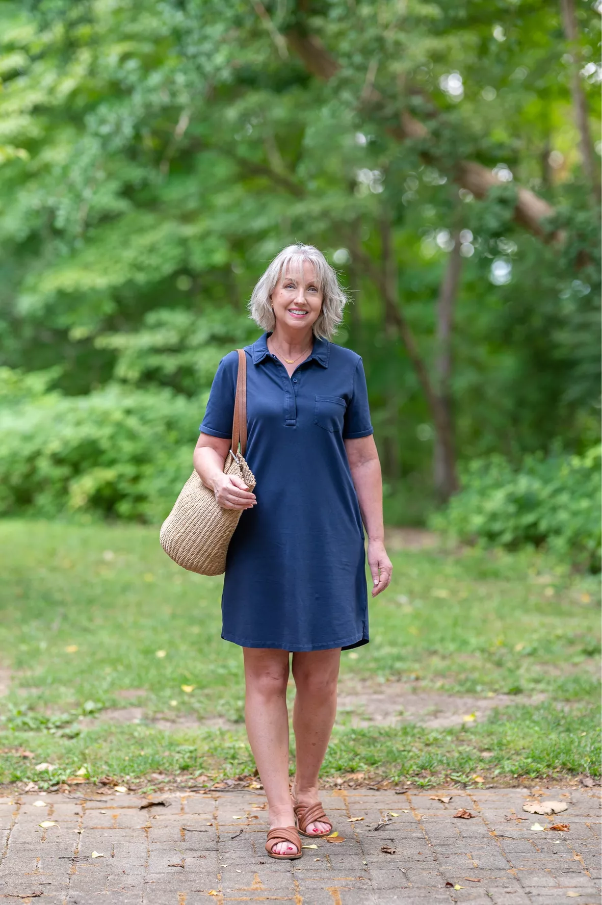 Stripe Tiered Linen Blend Dress curated on LTK