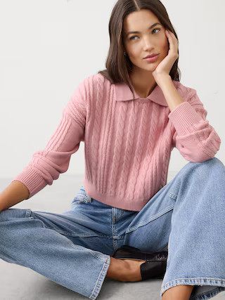 Perfectly Soft Cable Sweater | Banana Republic Factory