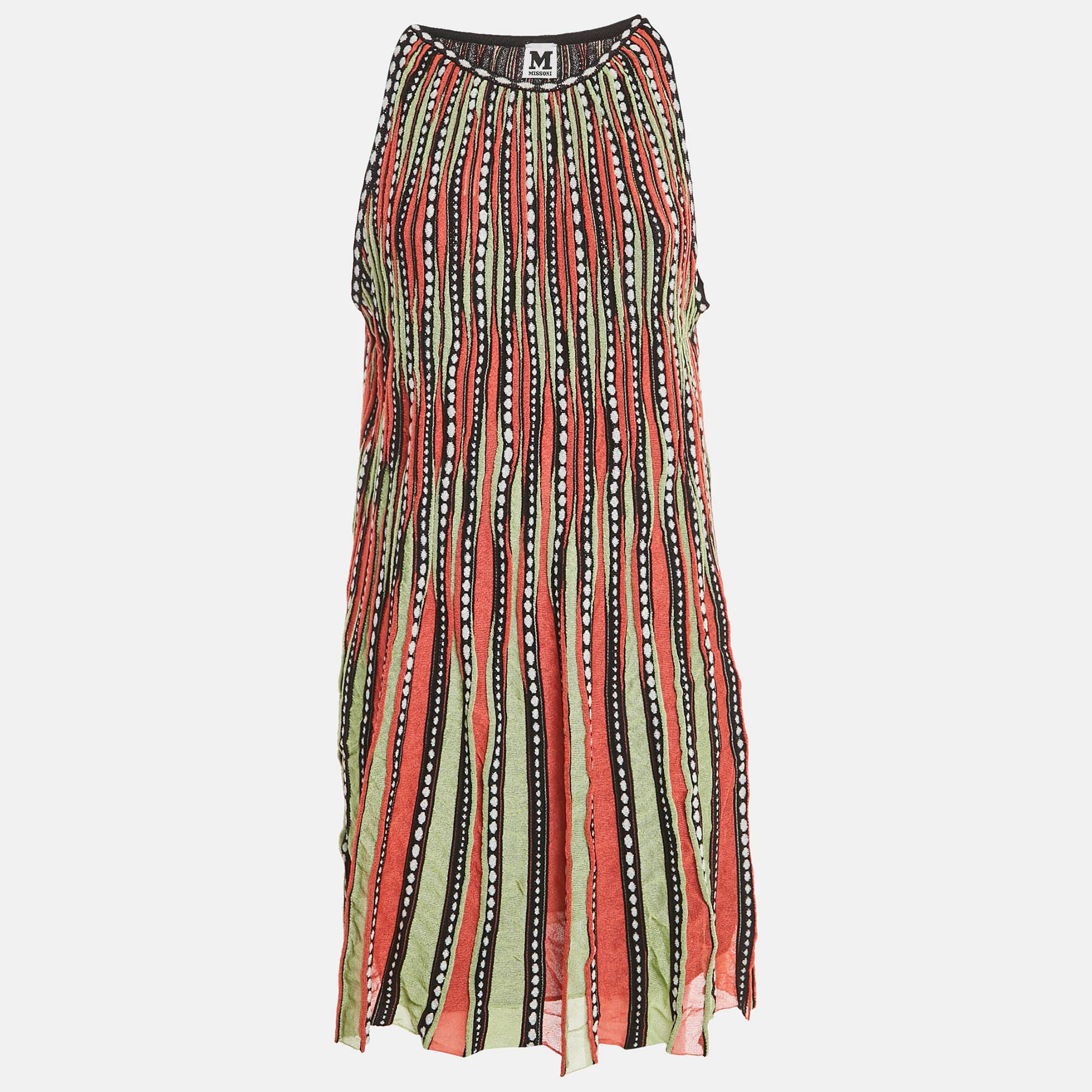 M Missoni Multicolor Patterned Knit Sleeveless Mini Dress | Shop Simon