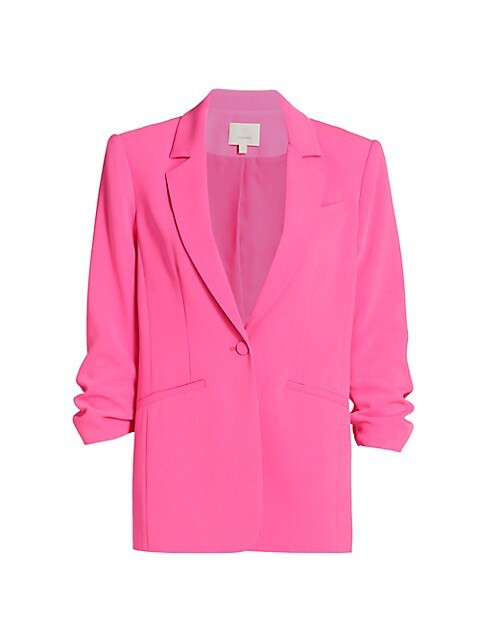 Khloe Crepe Ruched Blazer | Saks Fifth Avenue