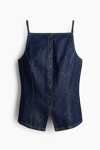 H & M - Denim Vest - Dark Denim Blue | H&M (US + CA)