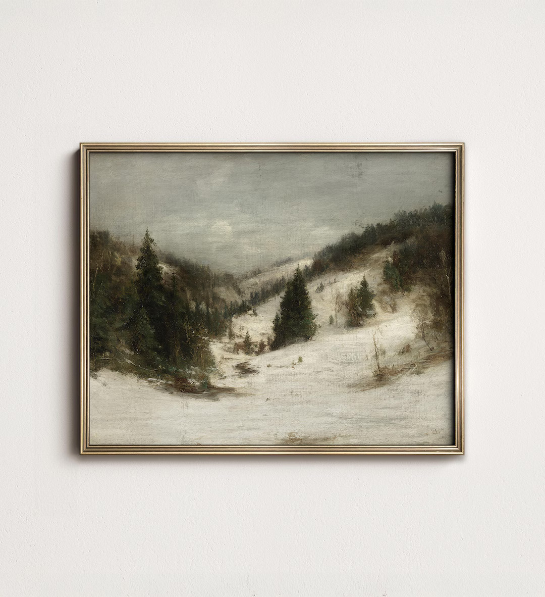 Rustic Winter Mountain Landscape, Woodland Pine Trees Wall Art, Holiday Decor PRINTABLE Digital D... | Etsy (US)